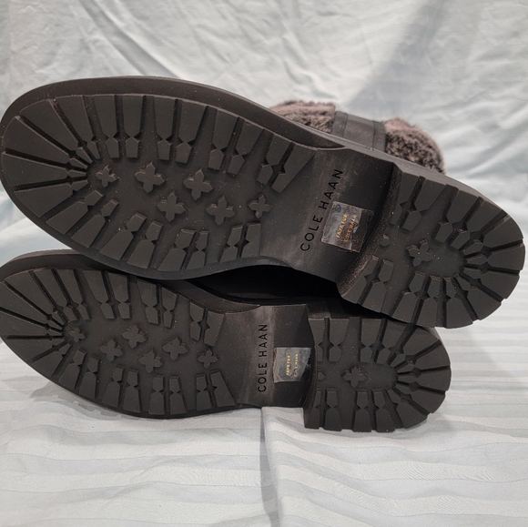 Cole Haan Women's Breene Cold-Weather Black Leather and Fur Boots - Size 5 - Picture 3 of 6